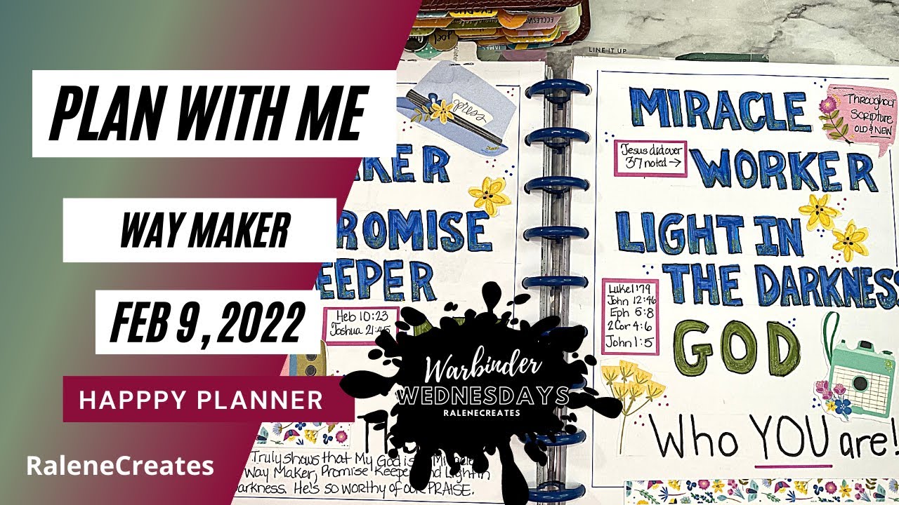 Plan with Me | WarBinder Wednesday | Way Maker | Faith Happy Planner | RaleneCreates