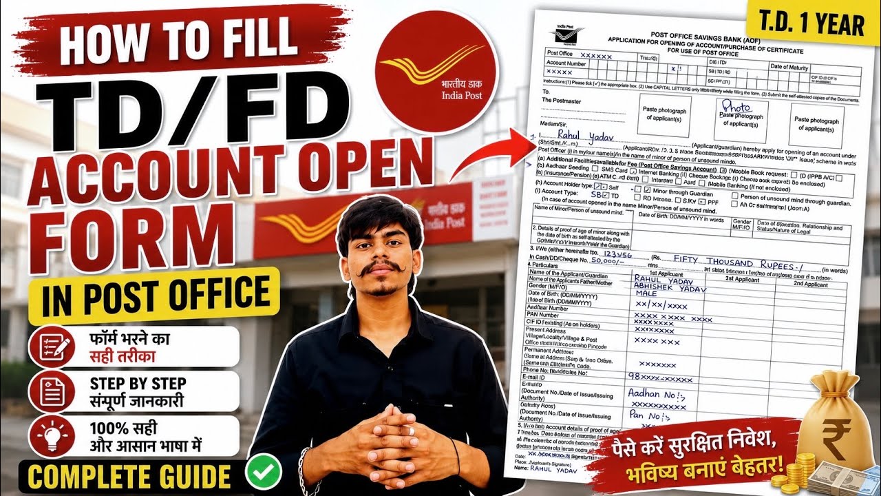 How To Fill Td Form In Post Office | Td Form Of Post Office | Post Office Td Form Kaise Bhare 2026