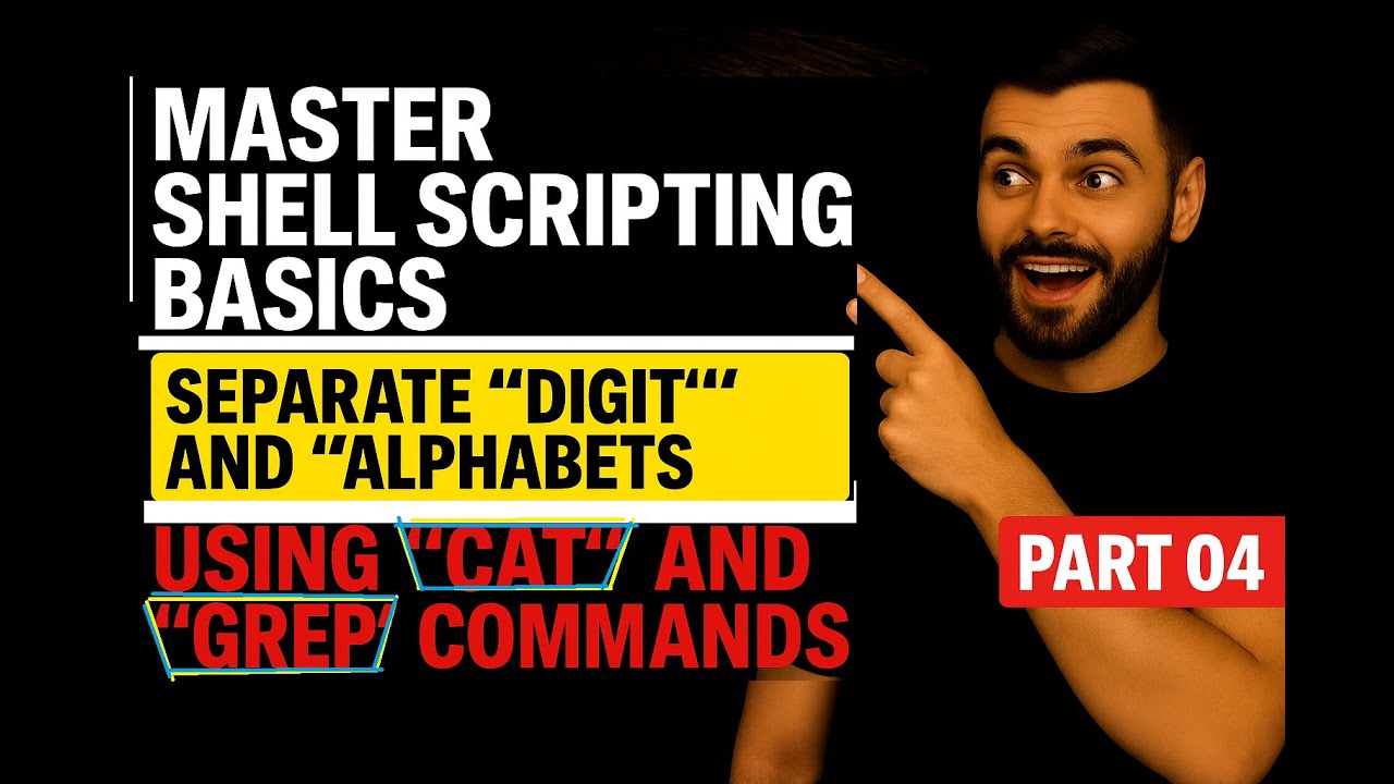 Shell Scripting Tutorial| Extract Numbers and Letters Separately Using GREP & CAT in Linux| Linux