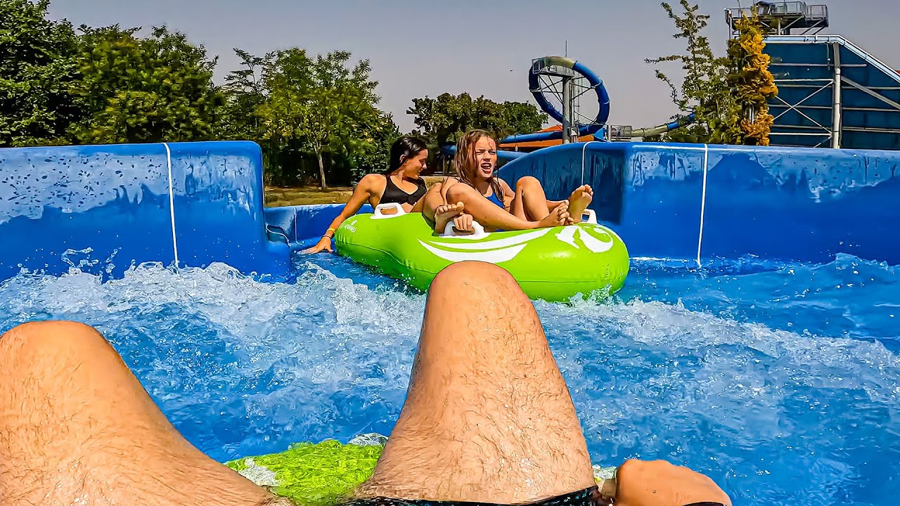 Crazy WILD River Water Slide at Aquapark Cegl&eacute;d