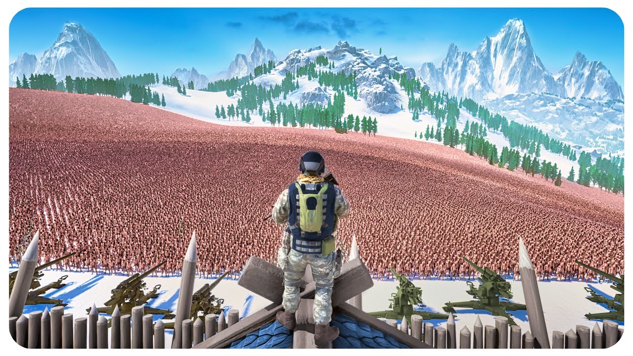 3 Humanity ARMY's Forts vs 2,000,000 ZOMBIES - Ultimate Epic Battle Simulator 2 UEBS 2 (4K)