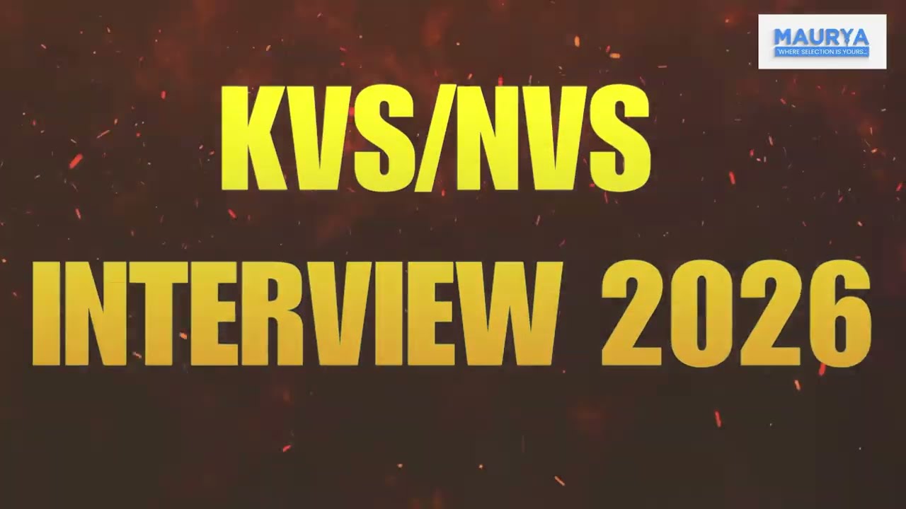 KVS/NVS Mock Interview 2026 l Best interview preparation l Interview tips l #kvs #kvsinterview