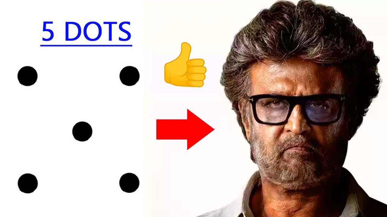 Turn 5 dots into Jailer Rajnikanth drawing easy - How to draw superstar rajnikanth outline drawing