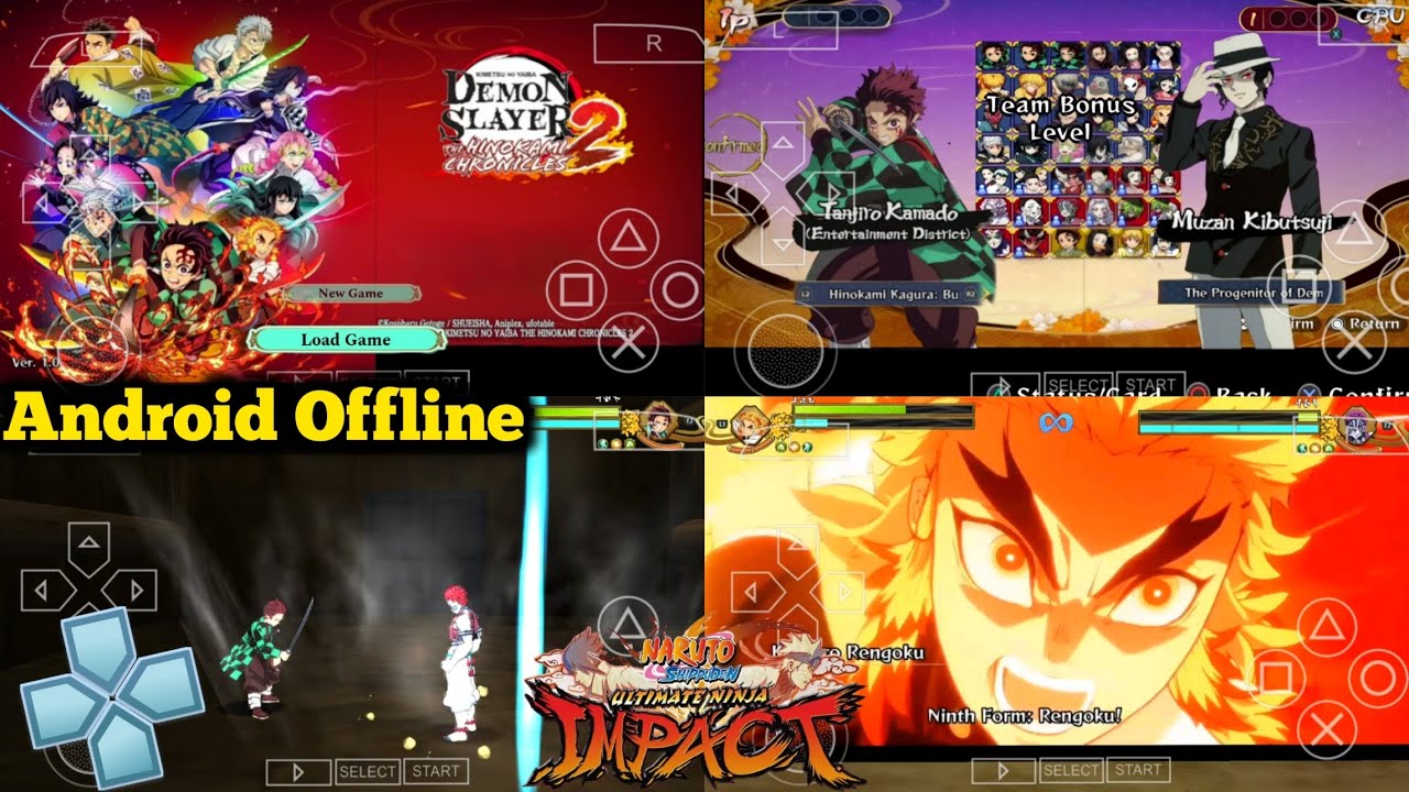 Demon Slayer: Hinokami Chronicles на Android! (Мод Naruto Impact для PPSSPP)