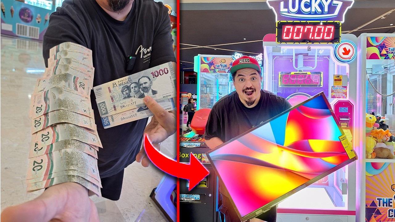 ¡GANÉ UNA PANTALLA EN SOLO 7 SEGUNDOS! 😱🎯 | Lucky 7 Arcade