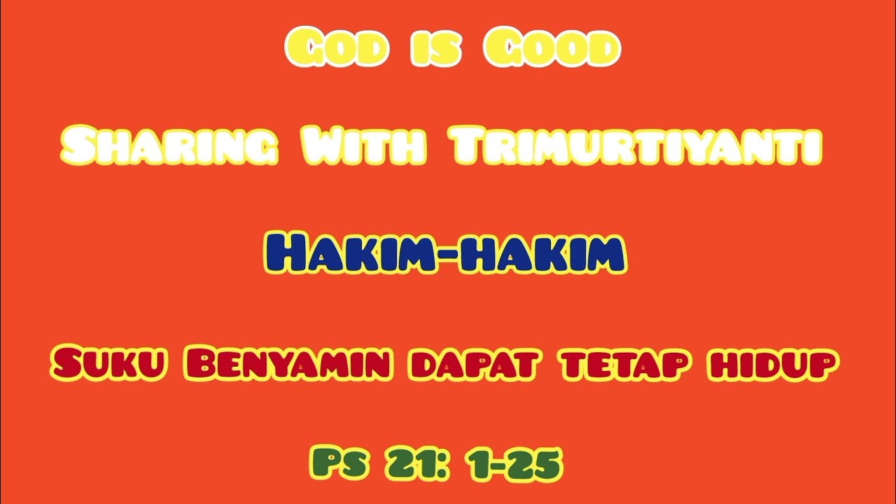 Renungan Harian || Suku Benyamin dapat tetap hidup 