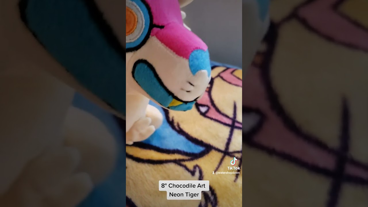 Plushie Collection [44]: 8" Chocodile Art Neon Tiger