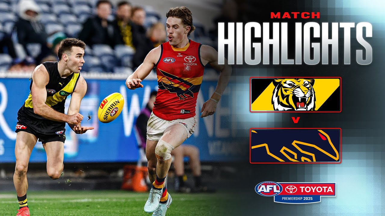 Richmond v Adelaide Crows Highlights | Round 16, 2025 | AFL