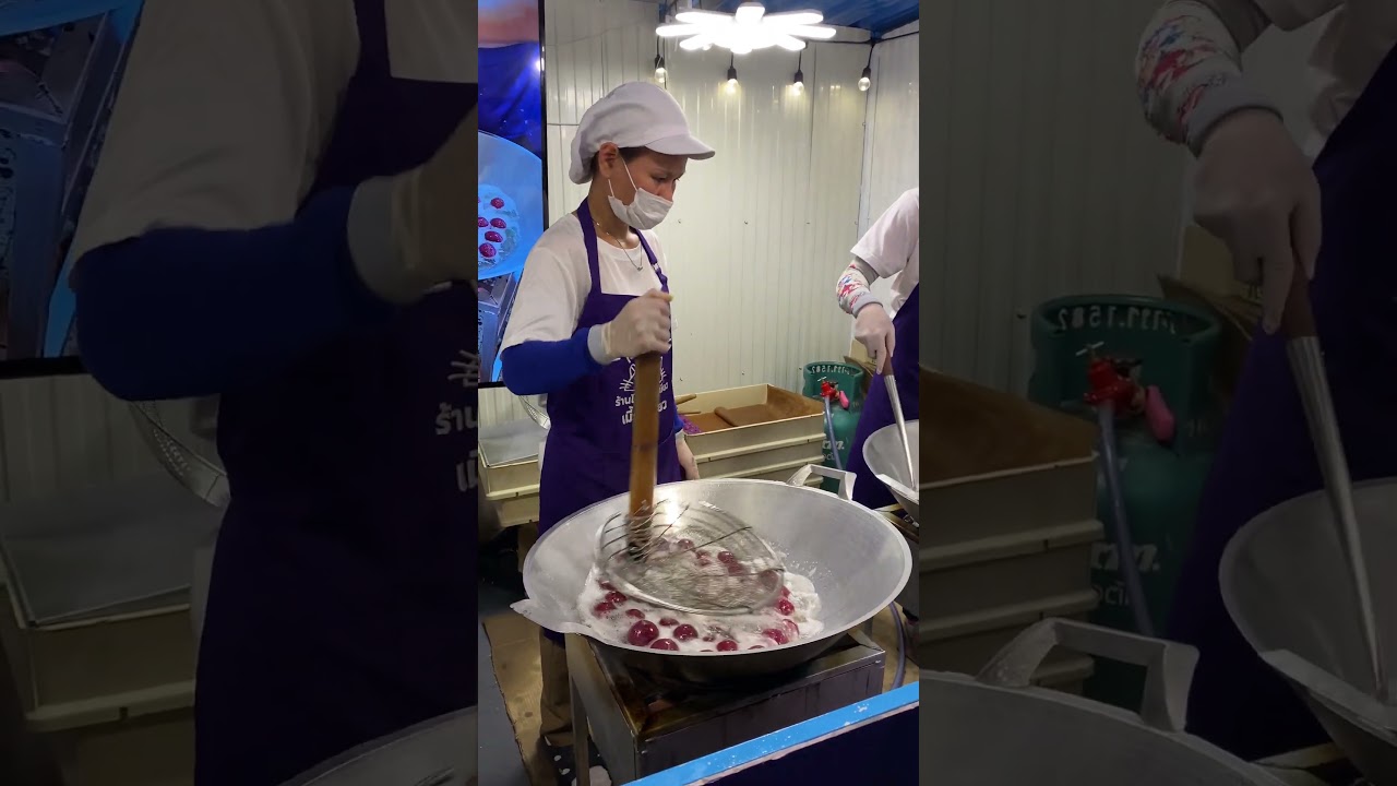 How to Make Thai Fried Sweet Potato Balls  #streetfood