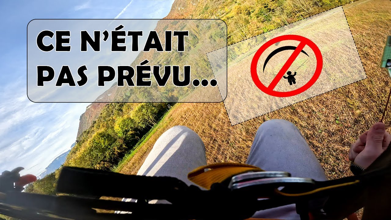 PARAPENTE : 2ème VOL SOLO - à deux doigts de terminer dans les ARBRES