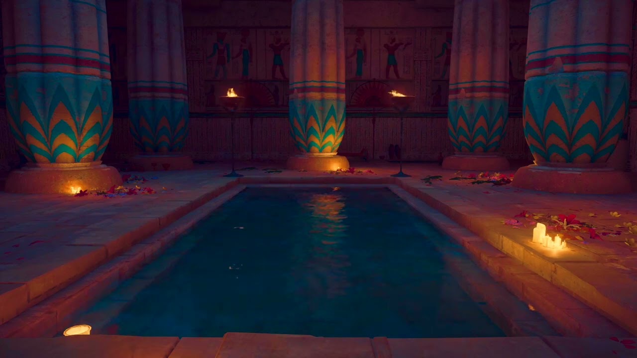Ancient Egyptian Bath| Deep Sleeping Stress Relief| Ancient Ambience | 4K HD