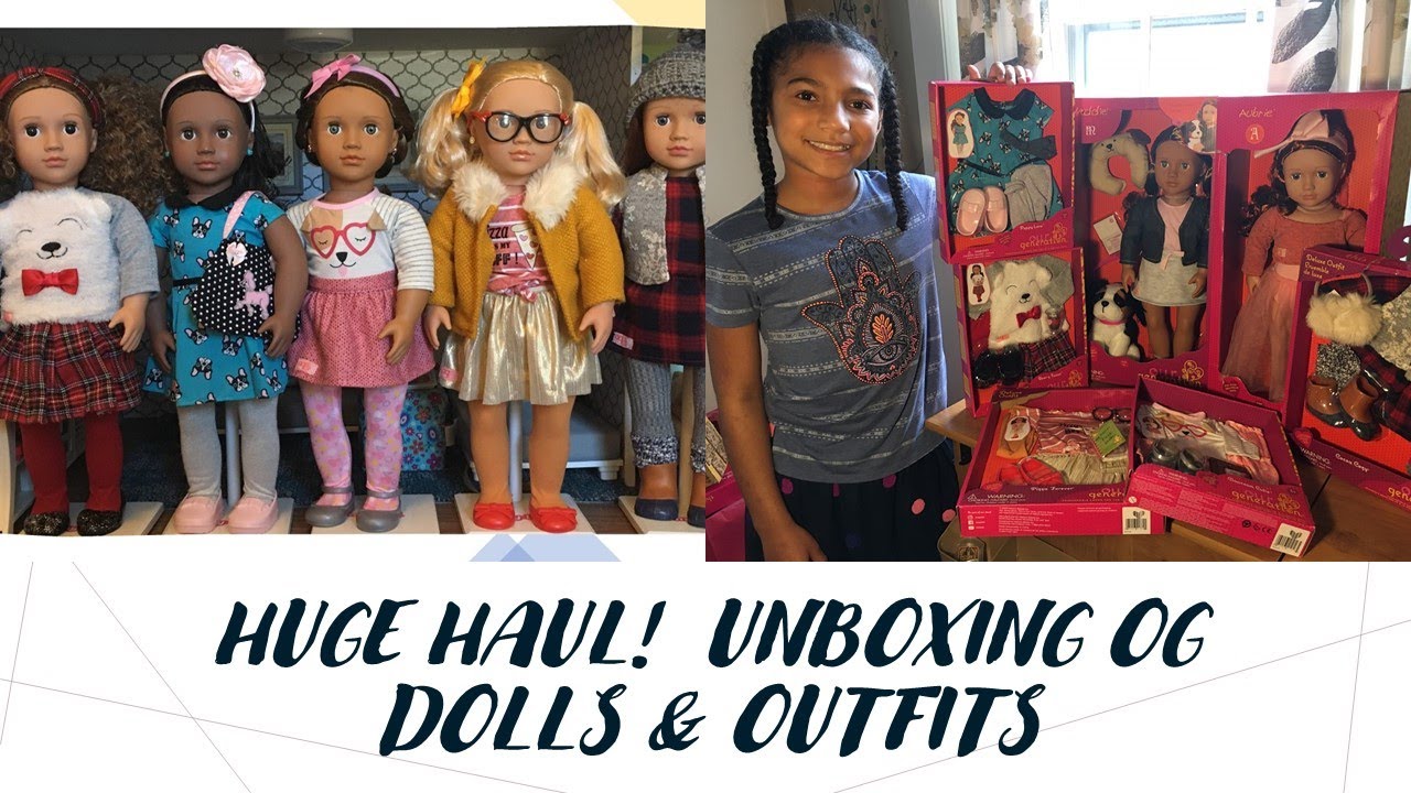OUR GENERATION - UNBOXING REVIEW OG DOLLS AUBRIE & MADDIE + 5 OUTFITS