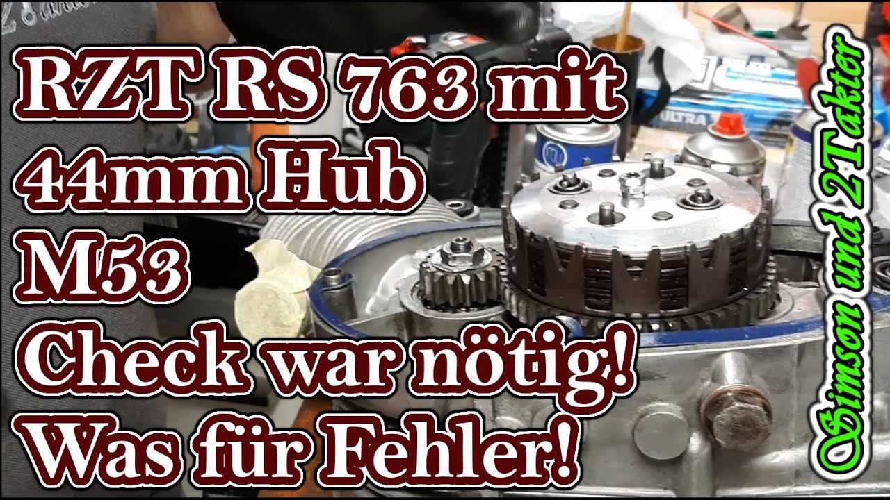 Simson Star M53 Motor Check mit RZT RS 763 85ccm Zylinder und 44mm Langhub Kurbelwelle