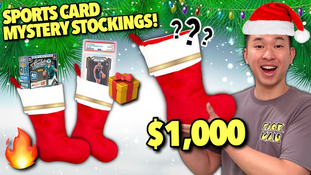I bought a $1,000 SPORTS CARD MYSTERY STOCKING from my Local Card Shop! 😳🔥