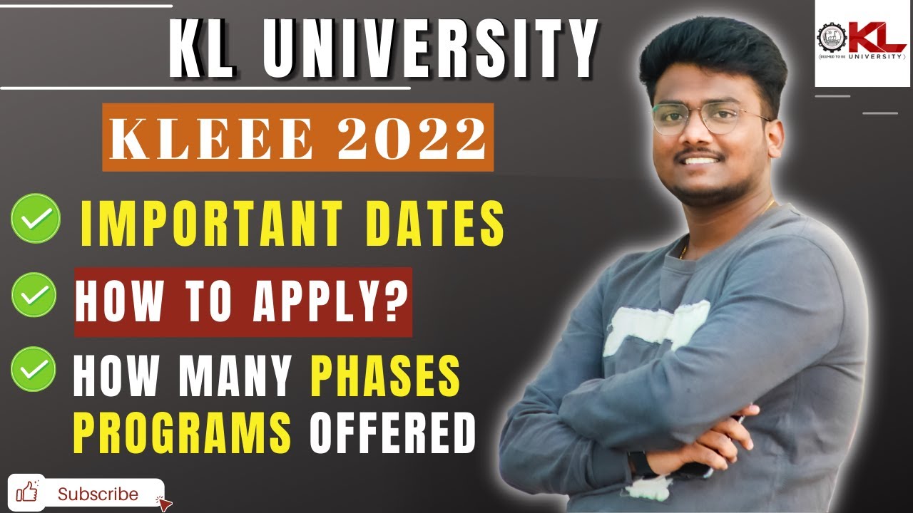 KL University Entrance Exam | How to Apply? | Exam Dates #klu #kleee