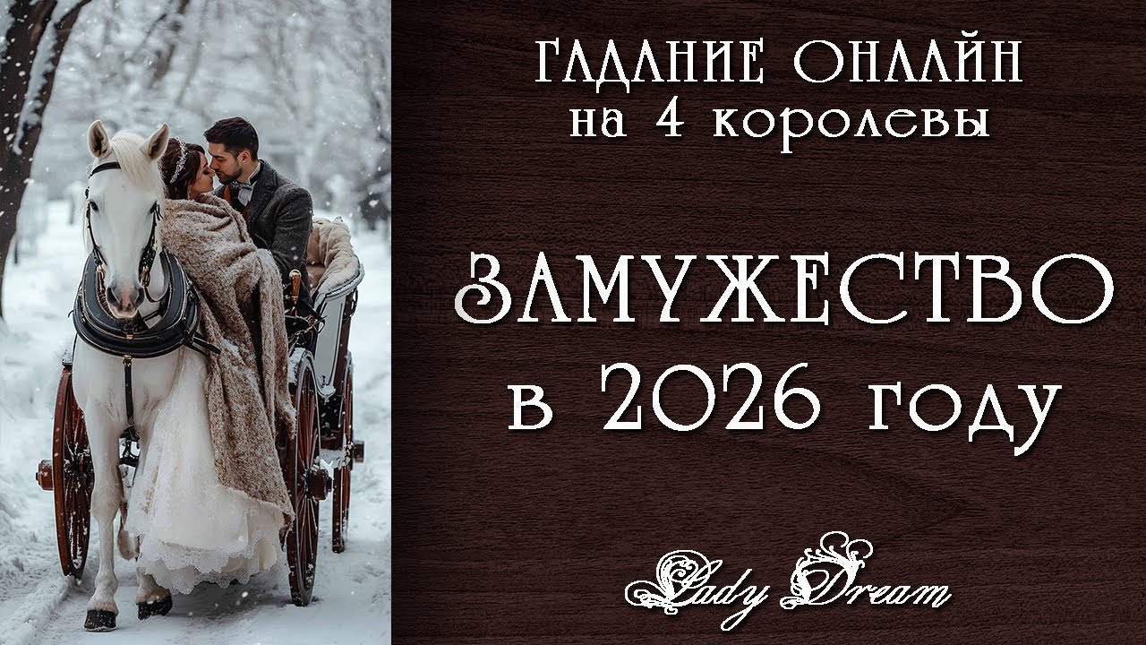 👩‍❤️‍👨 ВЫЙДУ ли Я ЗАМУЖ в 2026 году / Гадание на 4 королевы таро онлайн Lady Dream