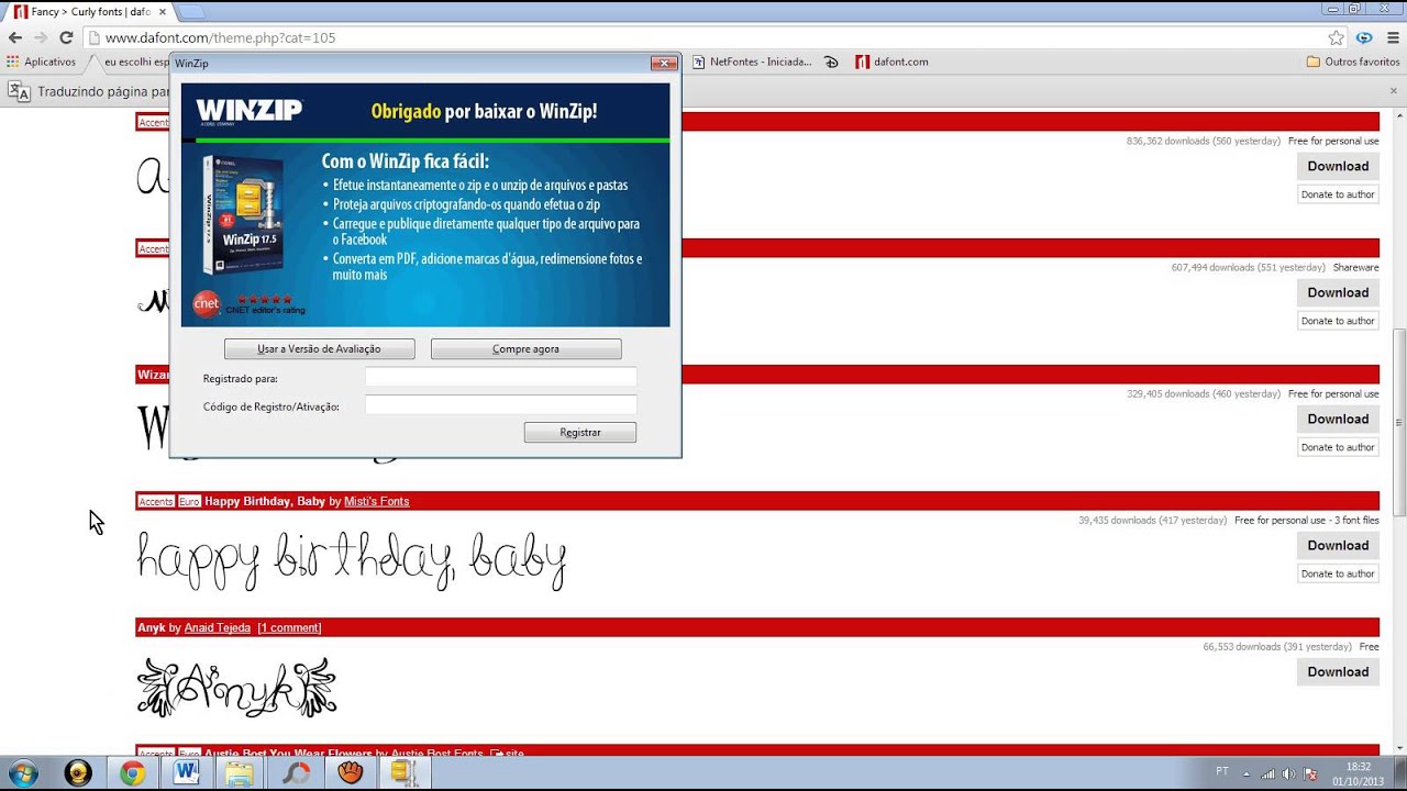 Como baixar e instalar fontes no dafont.com