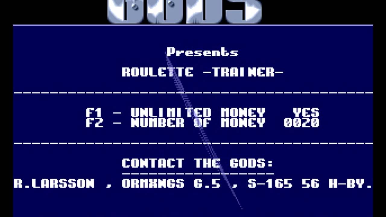 Amiga Trainer : Roulette / Gods (1992)