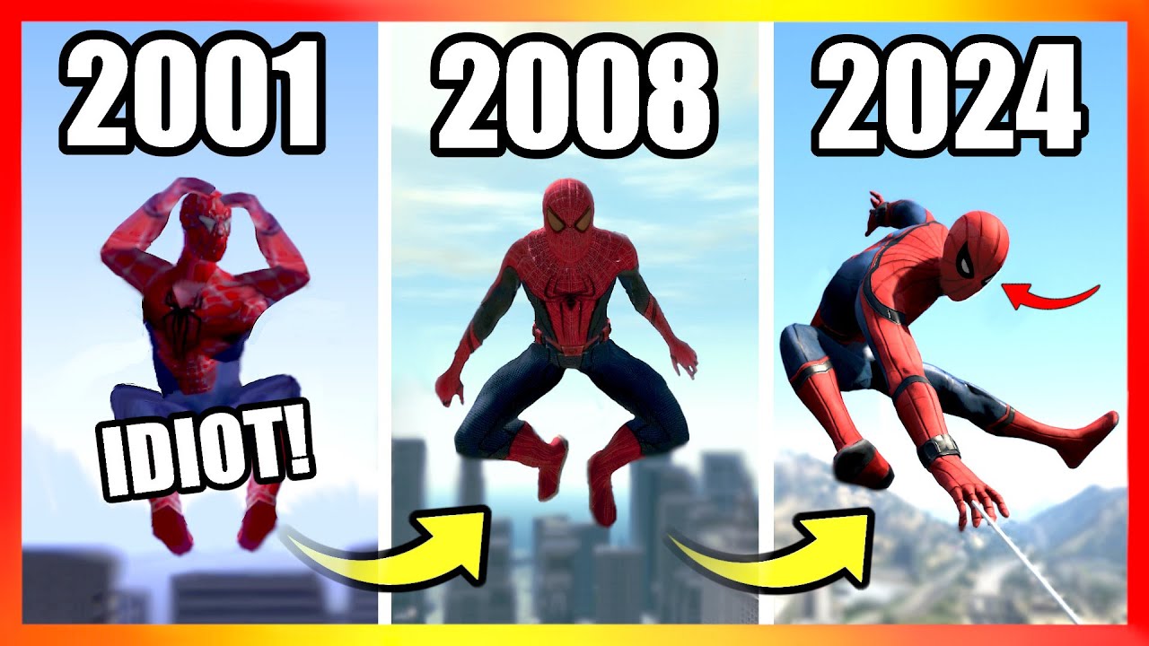 Evolution of SPIDER-MAN in GTA Games (2001 → 2024)