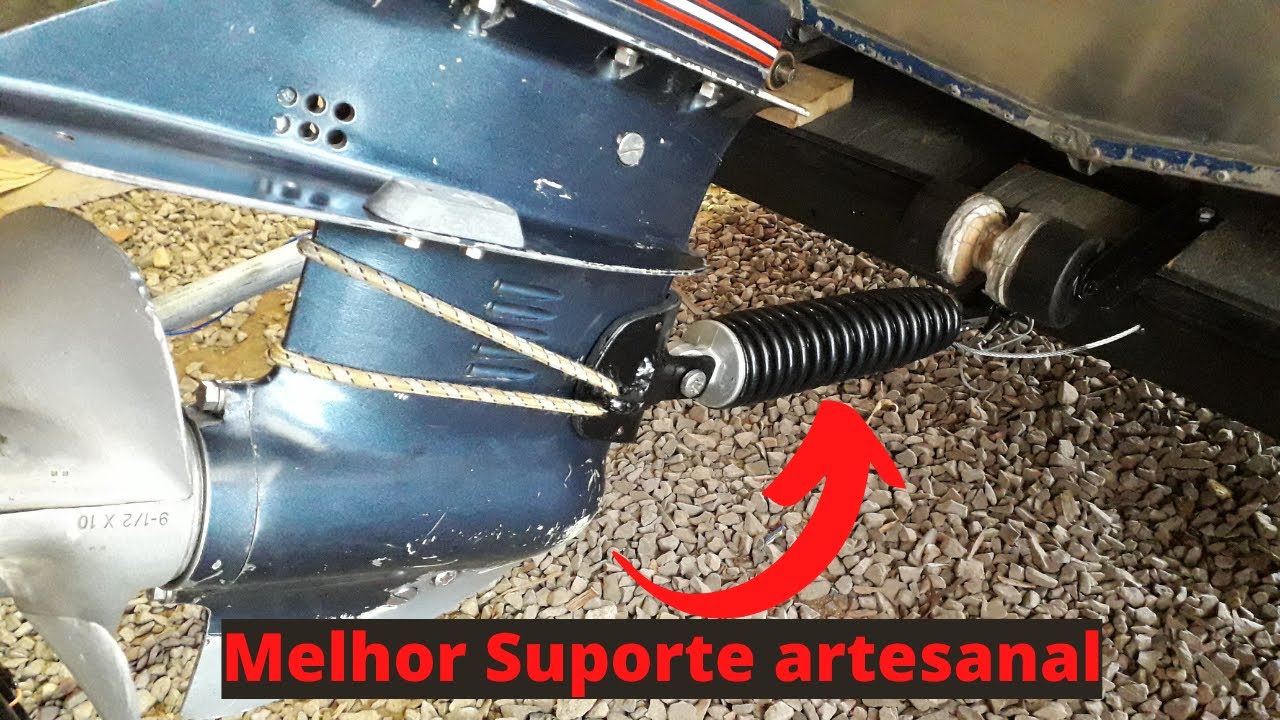 Melhor Suporte do motor de popa, Montagem, Fixação e Demonstração na pratica.