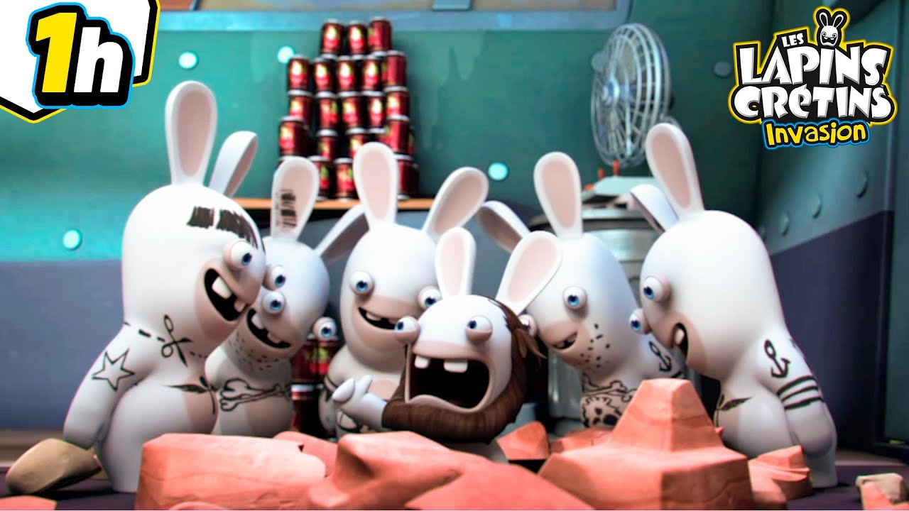 Mega Plan d'Évasion ! 🤔🚔 | Les Lapins Crétins Invasion 🐰 | Compilation 1H | Dessin animé