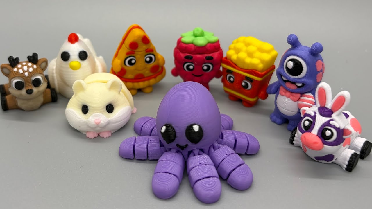 CUTE 3-D printed Animals #asmr #asmrclicking PLUS Whispered Words of Encouragement