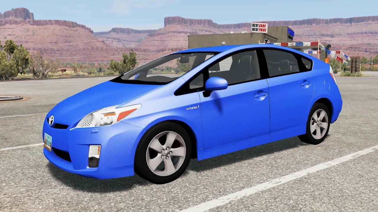 BeamNG.drive - Toyota Prius 2009 - Car Show Test Drive Crash . 4K 60fps.