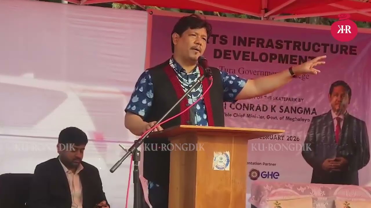 Tura Government College-ni Nokrek Skate Park-ko CM Conrad K. Sangma oprake on·anga