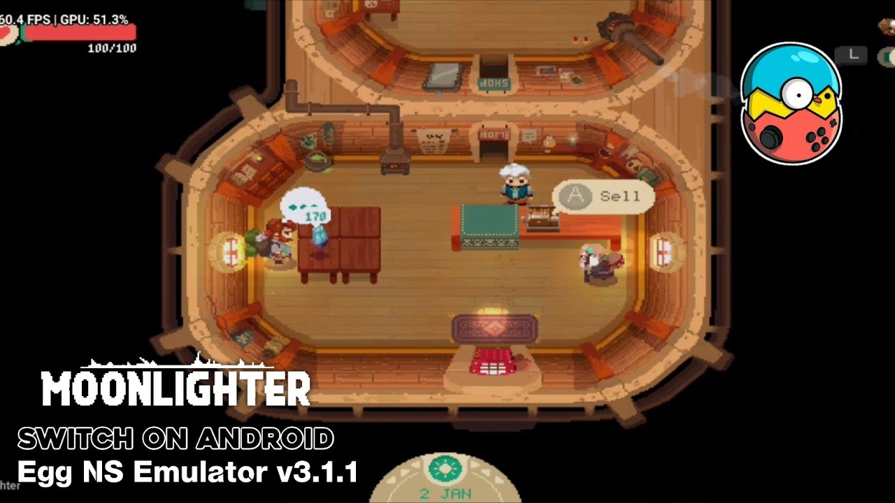 Moonlighter (Switch) Android Gameplay | Egg NS Emulator v3.1.1