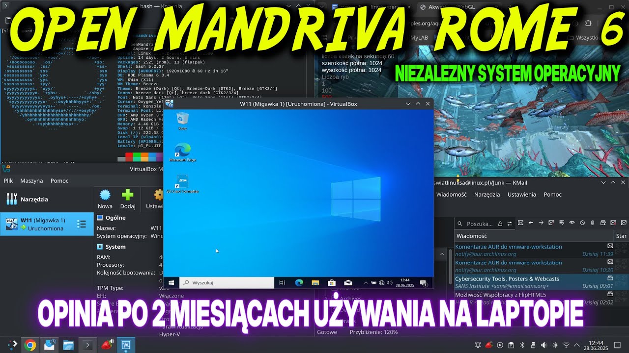 Open Mandriva LX 6 ROCK 2 miesiące LONG TERM LINUX TEST czyli moje wrażenia z dystrybucją niezależną