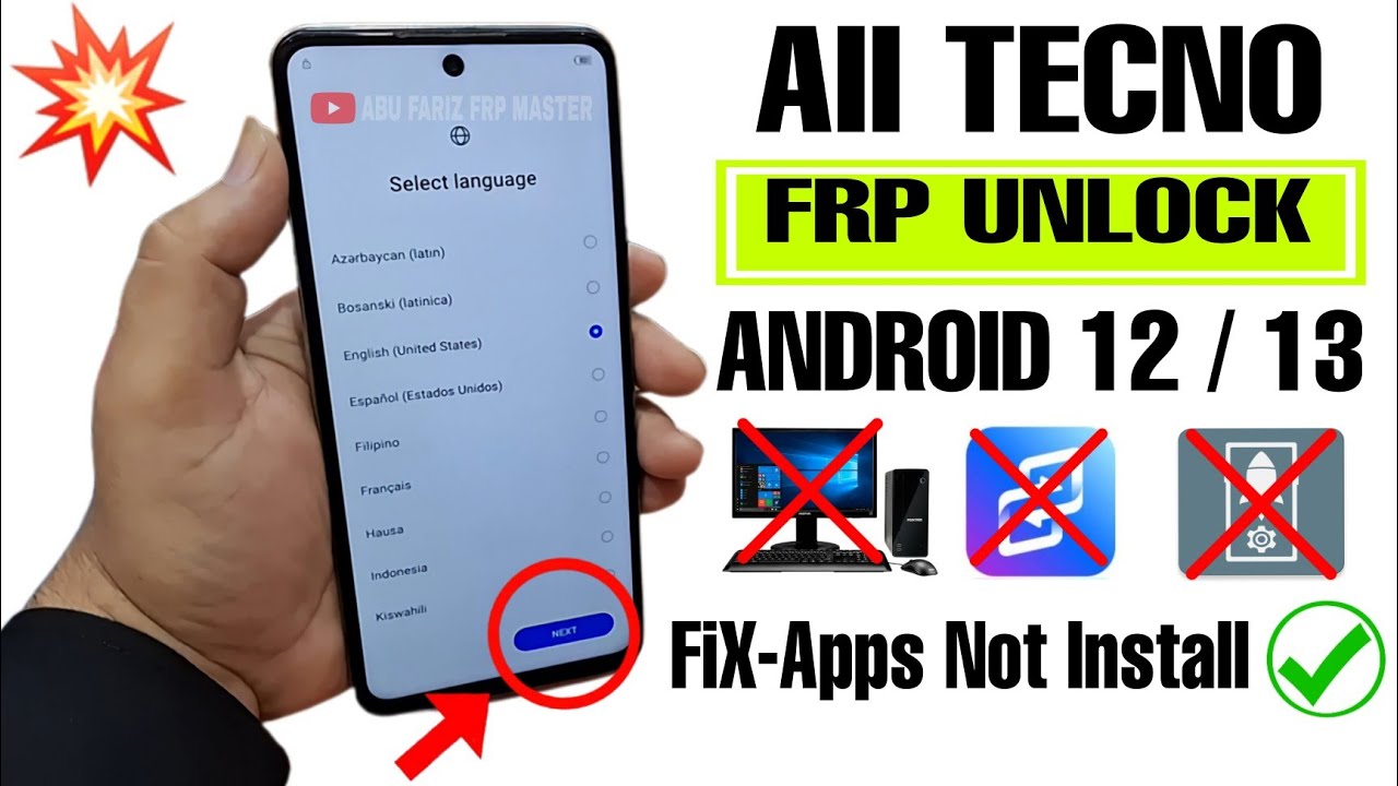 All Tecno Android 12/13 FRP Unlock | Bypass Google Account Without XShare Apps Not Install/Not Open