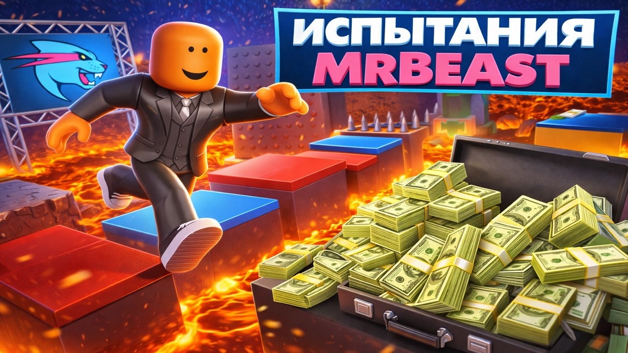 ПРОШЕЛ САМОЕ БЫСТРОЕ ПАРКУР ИСПЫТАНИЕ MRBEAST В ROBLOX