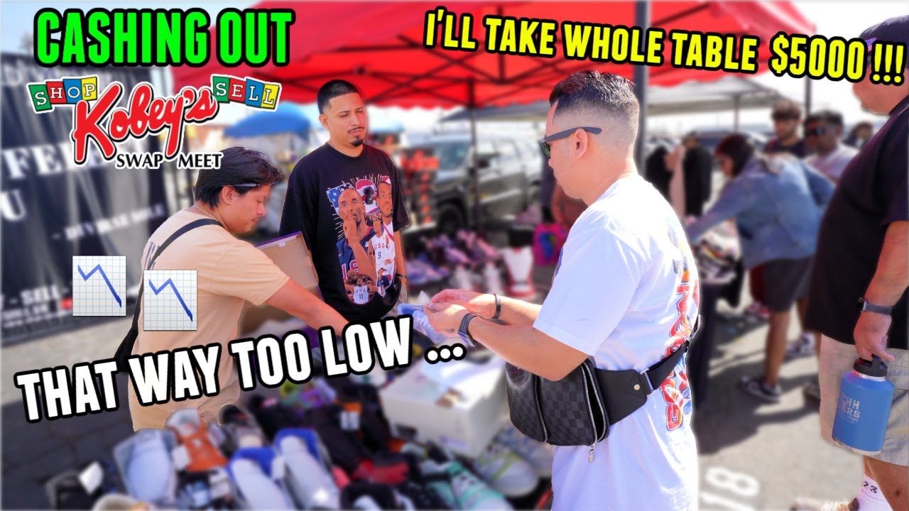 CRAZY STEALS AND DEALS !!! CASHING OUT AT KOBEY'S SWAPMEET IN SAN DIEGO SNEAKER EVENT