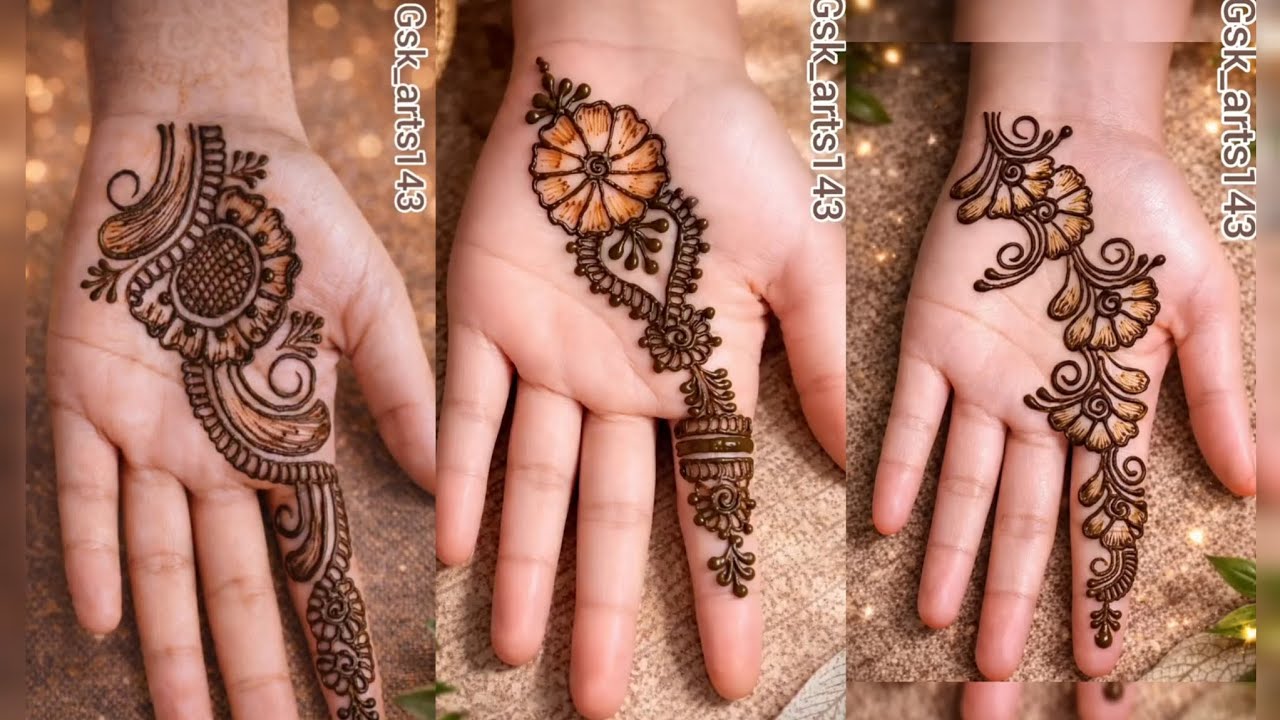 Very easy and beautiful mehndi designs 🌿🥰.#mehndi #hennadesign #letestvideo #mehndidesign. .......