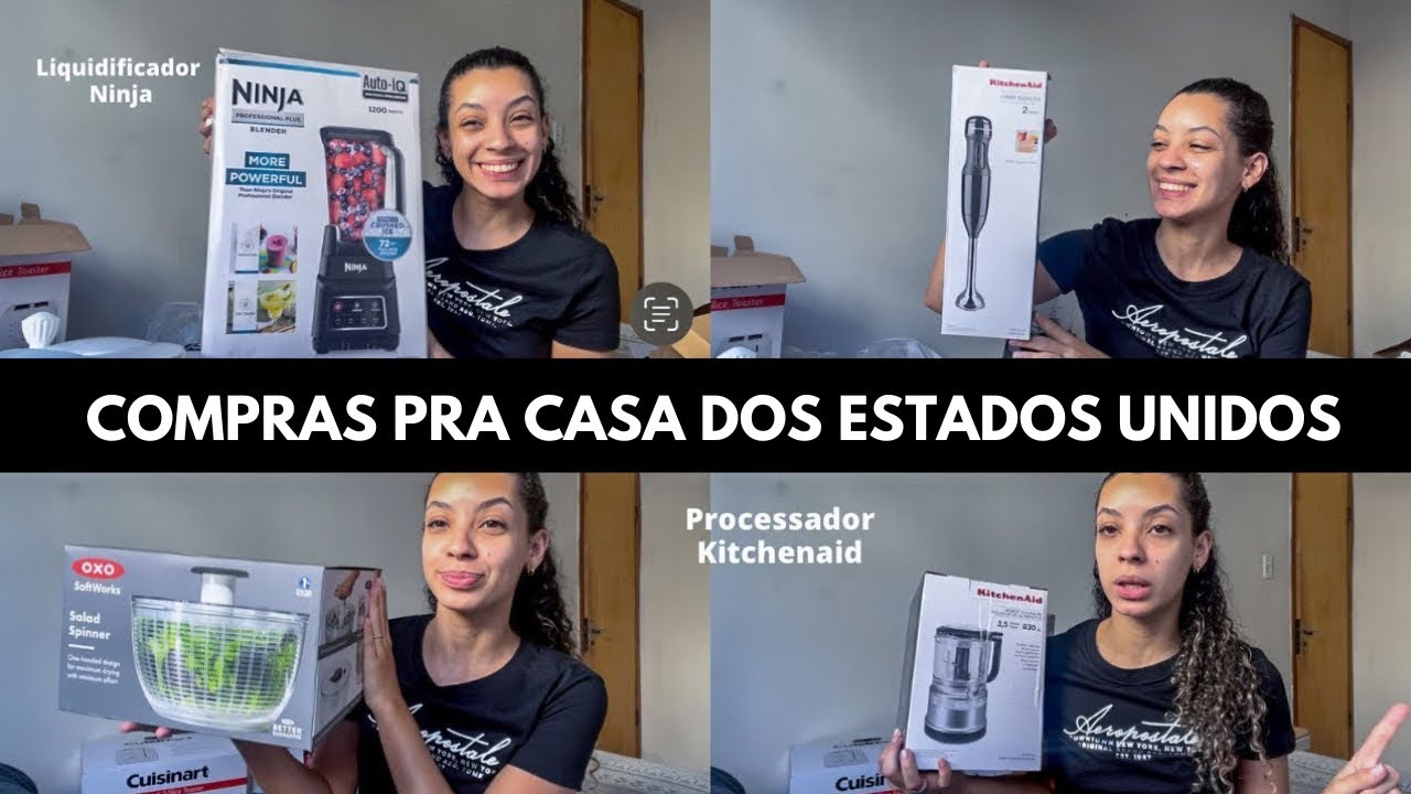 ENXOVAL DE CASA DOS EUA  - Eletrodoméstico dos EUA | Liquidificador ninja | processador kitcheneid