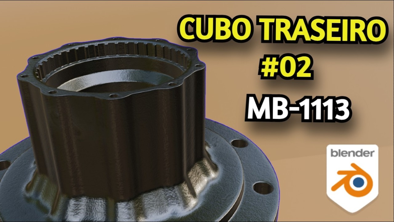 Mercedes-Benz 1113 | Modelagem 3D do Cubo Traseiro (Detalhamento central) no Blender