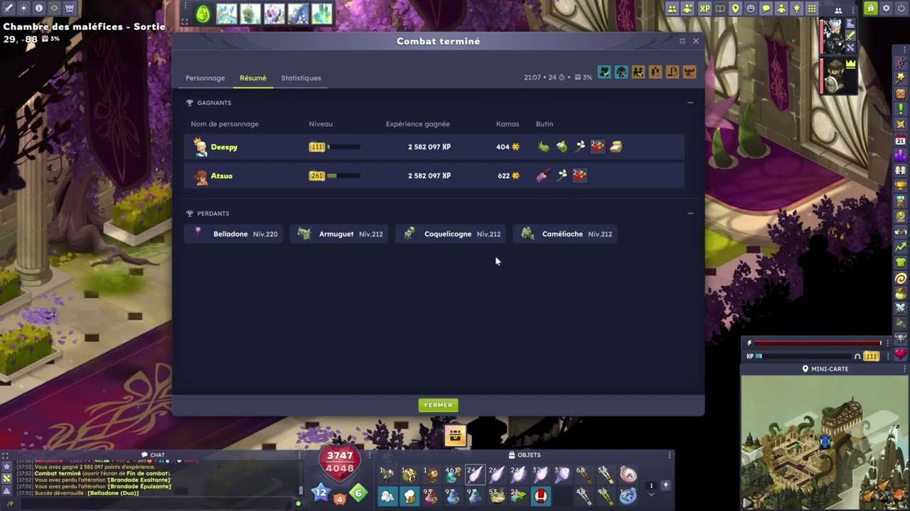 [Dofus 3.0] Belladone succès Duo - Huppermage/Féca