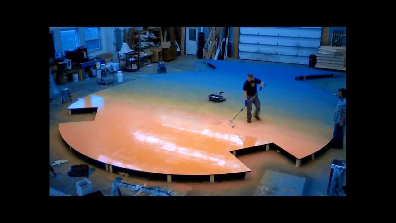 painting a theatre show floor