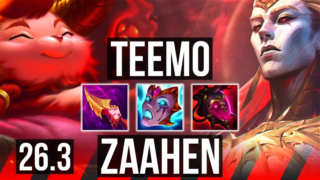 TEEMO vs ZAAHEN (TOP) | Good KDA: 10/1/4 | KR Master | 26.3