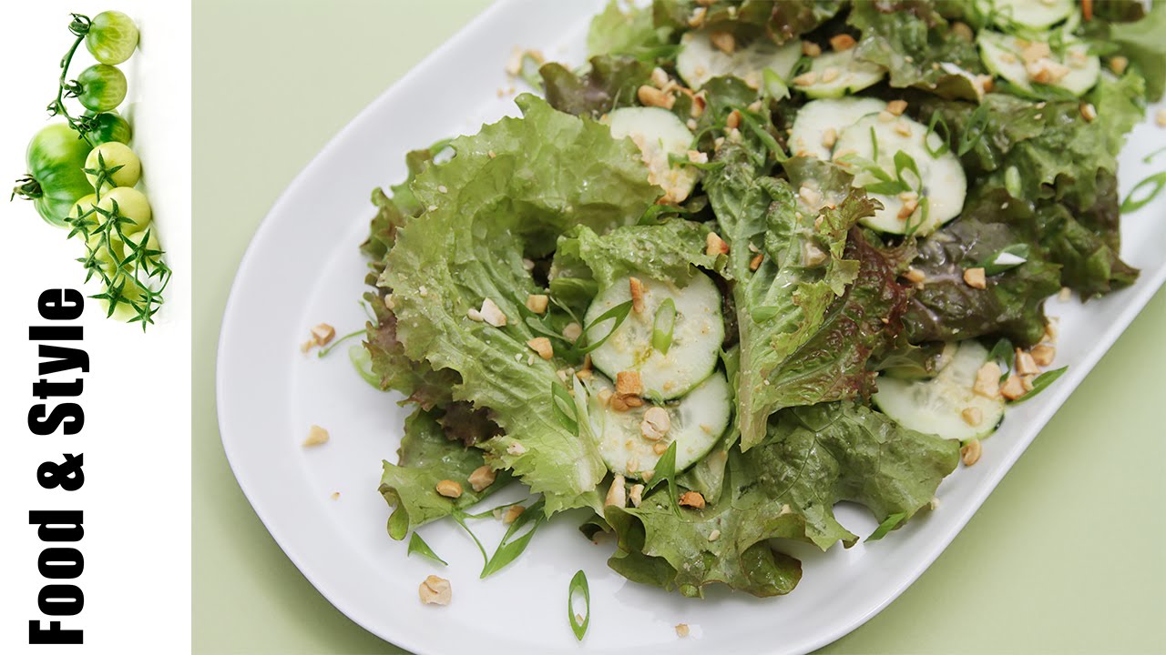Lola Rosa & Cucumber Salad with Ginger-Lime-Coconut Dressing
