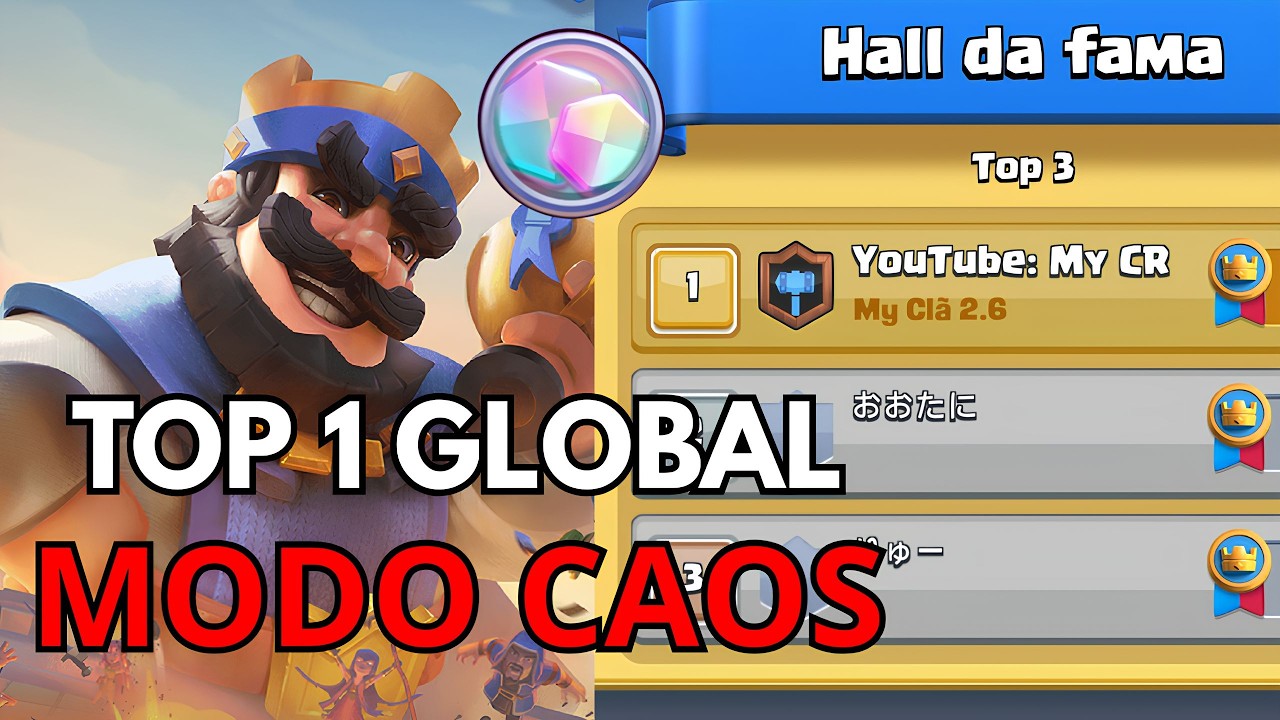 CHEGUEI AO TOP 1 GLOBAL NO MODO CAOS COM O MELHOR DECK!! 🔥