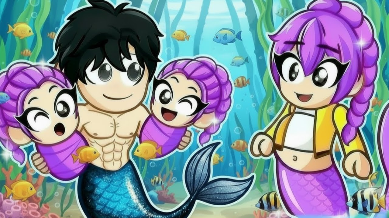 Rumi The MERMAID Gives Birth To Two Beautiful Twins In Roblox! Kpop Demon Hunters