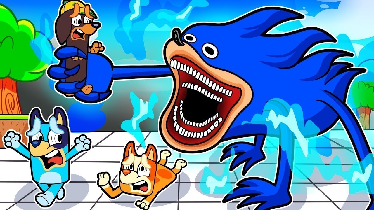 BLUEY AND BINGO ESCAPE FROM SHIN SONIC in ROBLOX! 😨