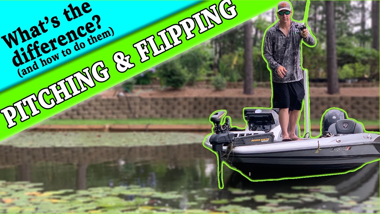How to Pitch and Flip for Bass. Two Fishing Techniques and They are Different!  Learn to fish both!