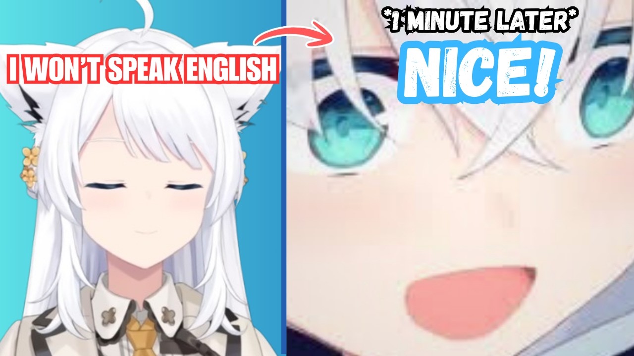 Fubuki almost crash out over her no english challenge 