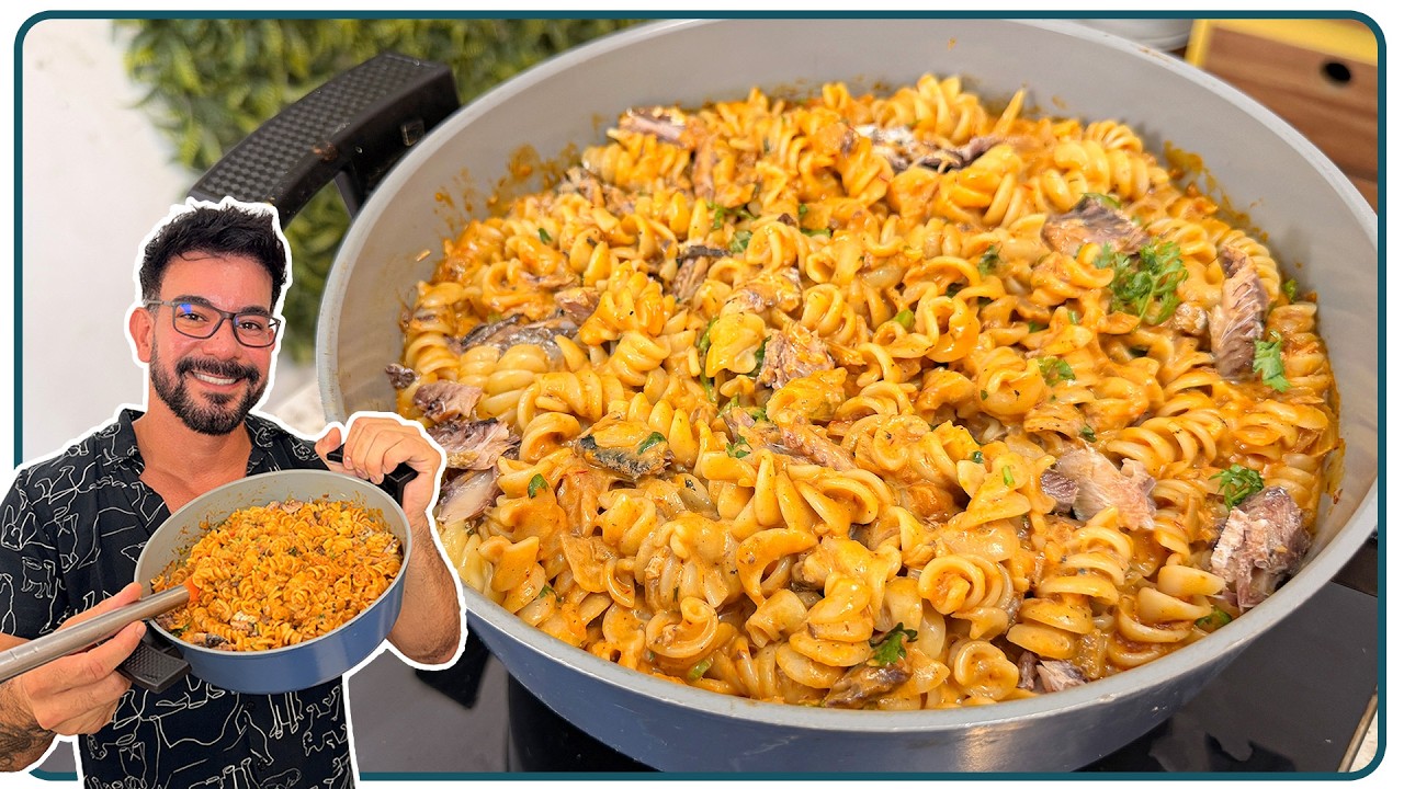 TEM SARDINHA EM CASA? FAÇA ESSE MACARRÃO CREMOSO EM 10 MINUTOS | Nandu Andrade