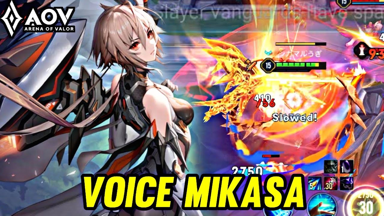 AOV : BUTTERFLY GAMEPLAY | VOICE MIKASA - ARENA OF VALOR LIÊNQUÂNMOBILE ROV