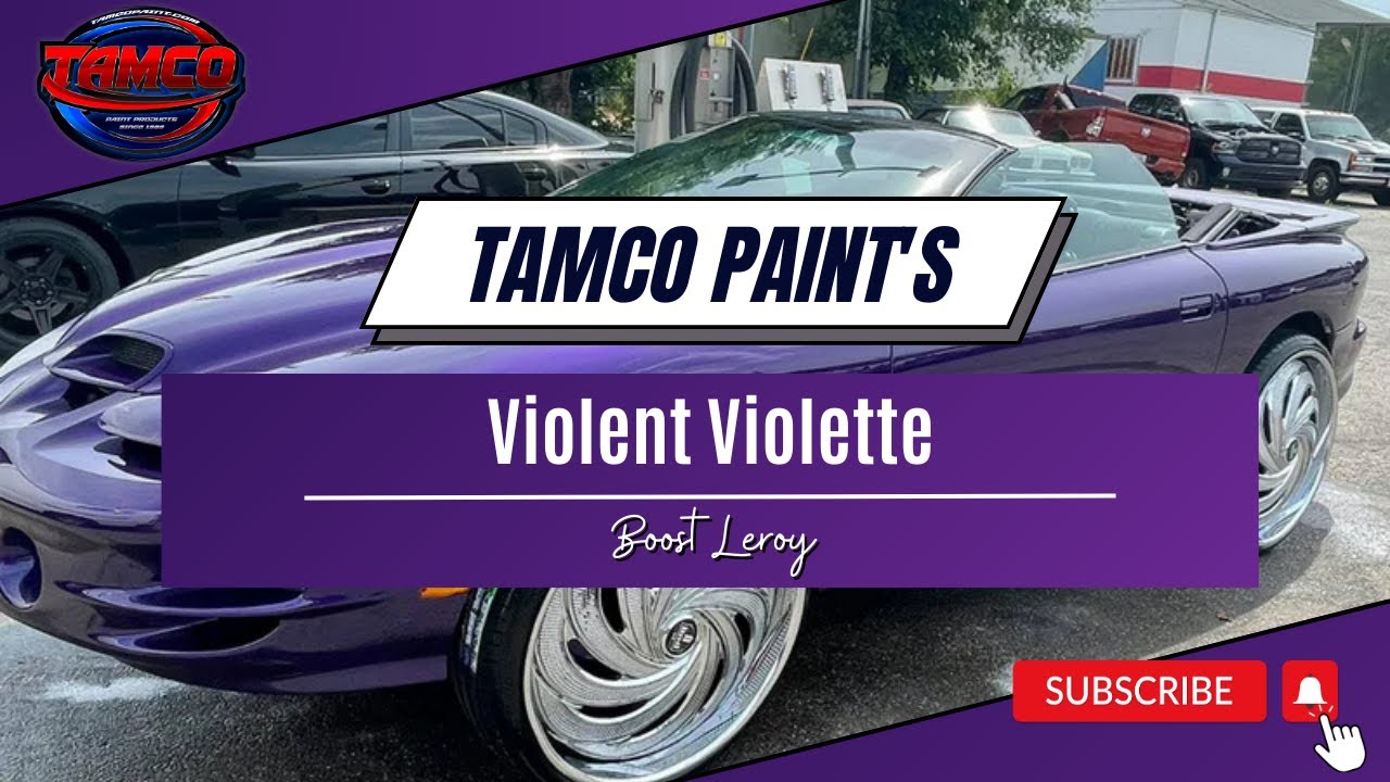 Tamco Paint's Custom Color - Violent Violette on Pontiac Firebird painted by Boost Leroy