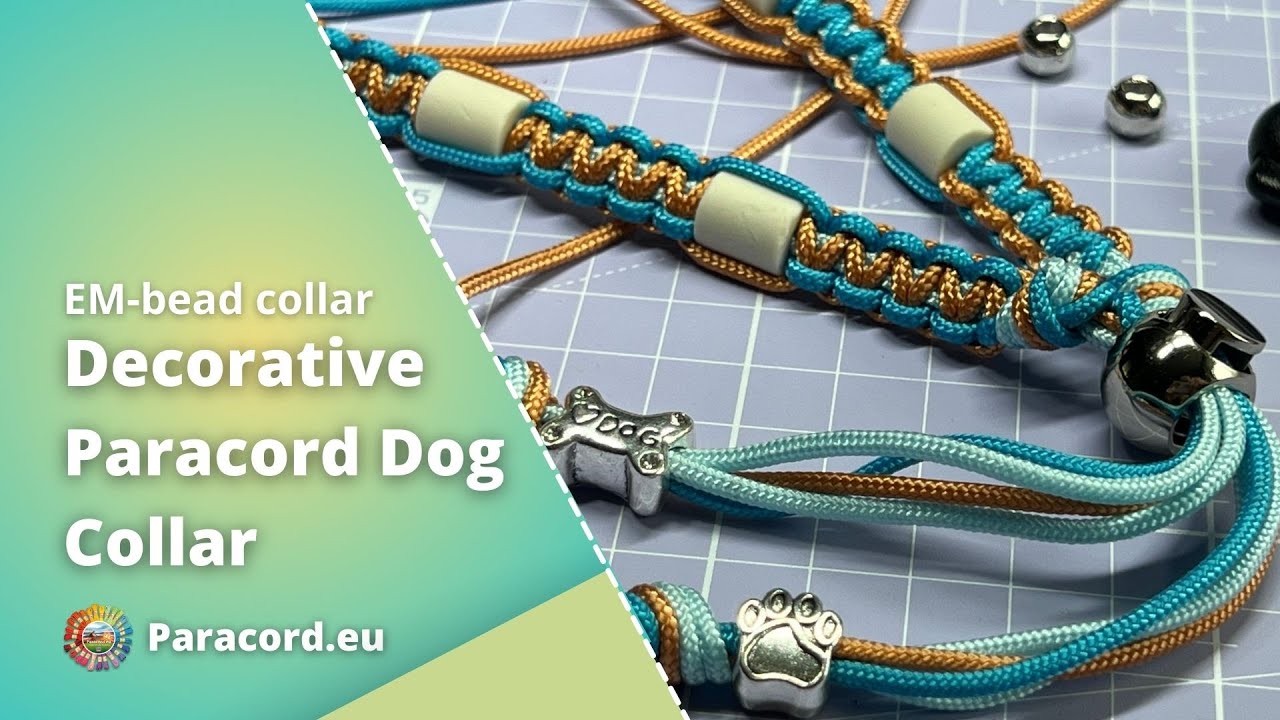 Cobra weave collar with EM ceramic beads and Paracord Type 1 | Do It Yourself | Full Tutorial