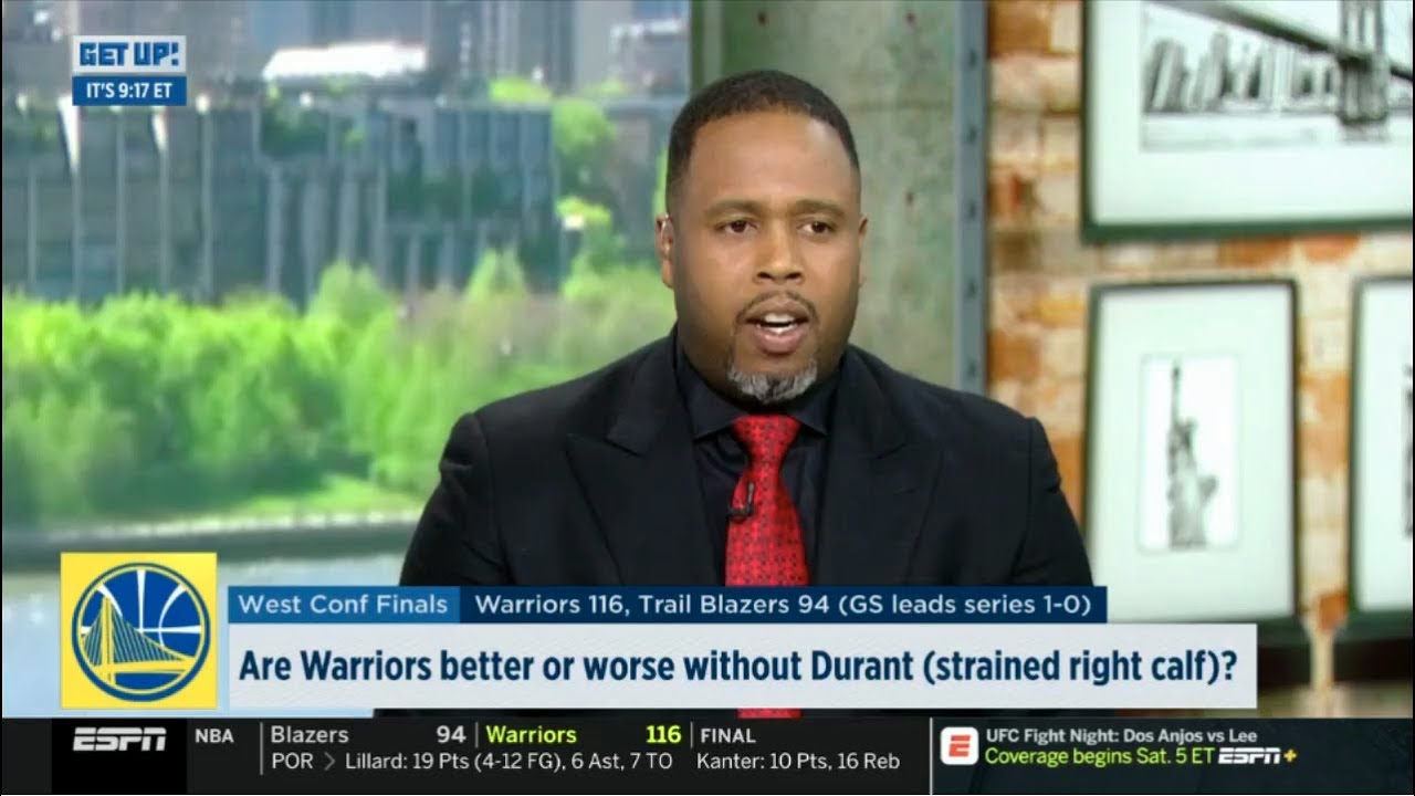 ESPN GET UP | Damon Jones DEBATE: Are Warriors better or worse without Durant (strained right calf)?